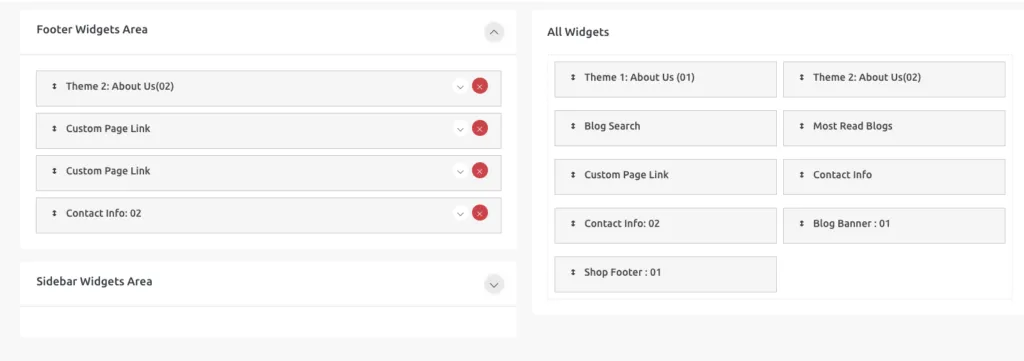 Footer Widgets
